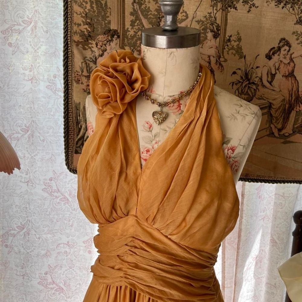 vintage yellow prom dress‎ - Picture 3 of 6